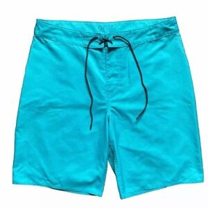 Outerknown Board Shorts Mens Size 31 Teal Blue Surf Trunks Recycled Polyester